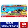 40 Count Slider Storage Bags, Zippered Fresh-keeping Bag, Heavy Duty Food Sorting Storage Bag, Food Preservation Sealed Bag, For Fruit, Grain