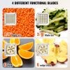 VEVOR Commercial French Fry Cutter with 4 Replacement Blades, 1/4â€³ & 3/8â€³ Blade Easy Dicer Chopper, 6-wedge Slicer & 6-wedge Apple Corer