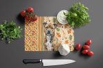 Brindle Staffordshire Bull Terrier Heirloom Fall Glass Cutting Board Decorative Tempered Glass Kitchen Cutting and Serving Board Large Size Chopping B