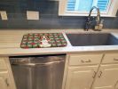 Red Merle Australian Shepherd Christmas PoinsettIas Dish Drying Mat Absorbent Dish Drying Mat Pad for Kitchen Counter Dish Drainer Mat for Countertop