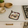 Fawn Pug Vegetables Pair of Pot Holders Pair 7.5x7.5 Quilted Insulated Hot Pads Decorative Kitchen Gift Made in USA